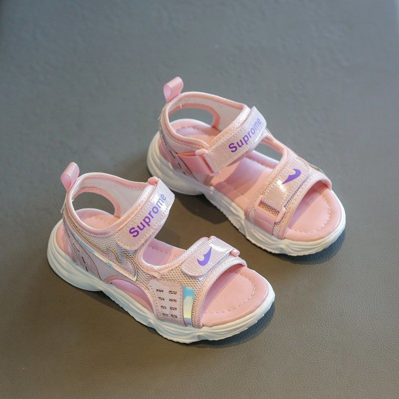 Sandale textile pentru fete cu velcro