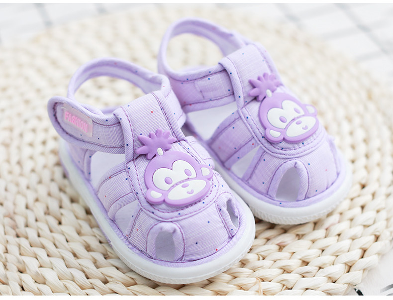 Sandale textile pentru bebelusi cu element 3D