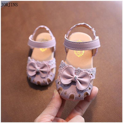 Sandale bebelusi pentru fete cu autocolante - mai multe modele