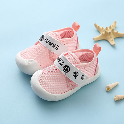 Pantofi respirabili din plasă pentru bebeluși cu autocolante