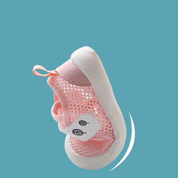 Pantofi respirabili din plasă pentru bebeluși cu autocolante