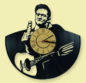 Модерен часовник за стена от винил с китара