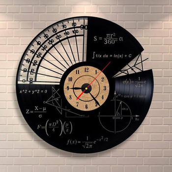 Модерен часовник от винил с цифри в кръгла форма за стена