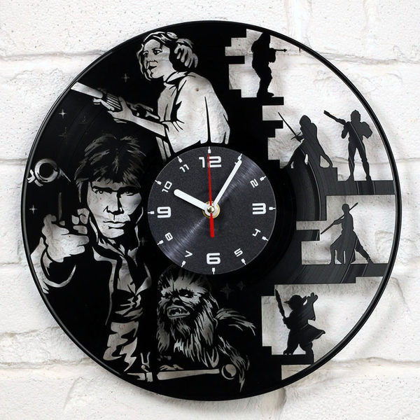 Ceas de perete rotund din vinil