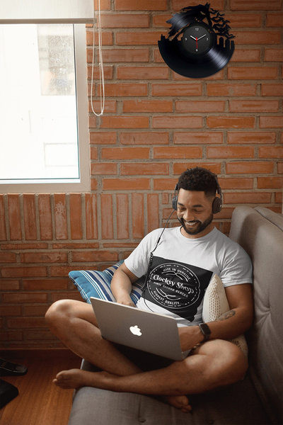 Ceas modern de perete rotund din vinil