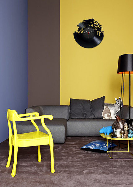 Ceas modern de perete rotund din vinil