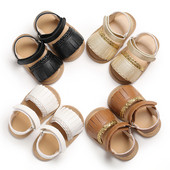 Sandale bebelusi pentru fete cu petice din piele ecologica