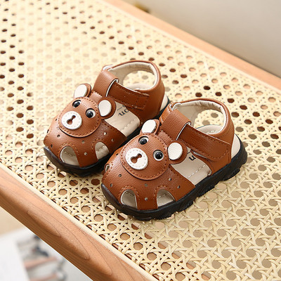 Sandale pentru bebelusi din piele ecologica cu plasture