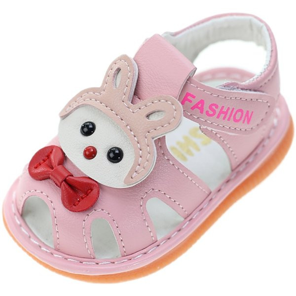 Sandale pentru bebeluși cu velcro și elemente 3D