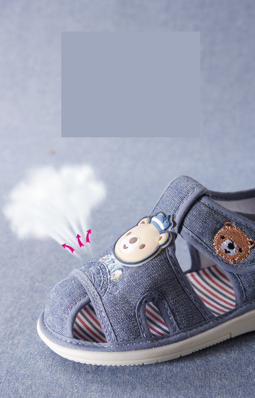 Sandale pentru bebelusi cu broderie si autocolante