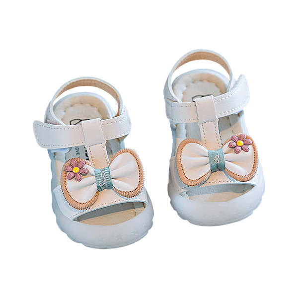 Sandale pentru bebelusi cu talpa moale si panglica