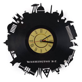 Часовник от винил за стена с надпис Washington D.C.