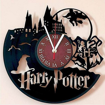 Модерен декоративен часовник от винил с надпис Harry Potter