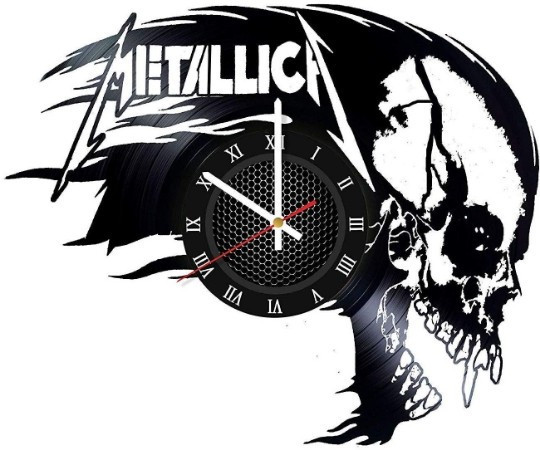 Ceas de vinil actual cu inscripția Metallica