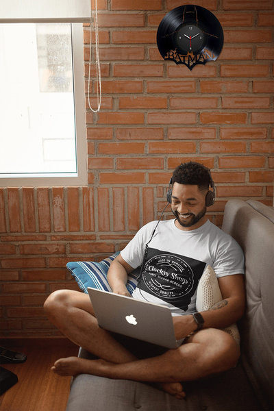 Ceas decorativ din vinil rotund cu inscripția Batman