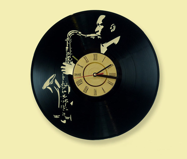 Ceas de perete rotund din vinil elegant