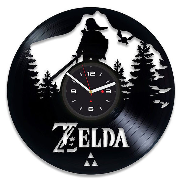 Ceas modern de perete din vinil cu inscripția Zelda