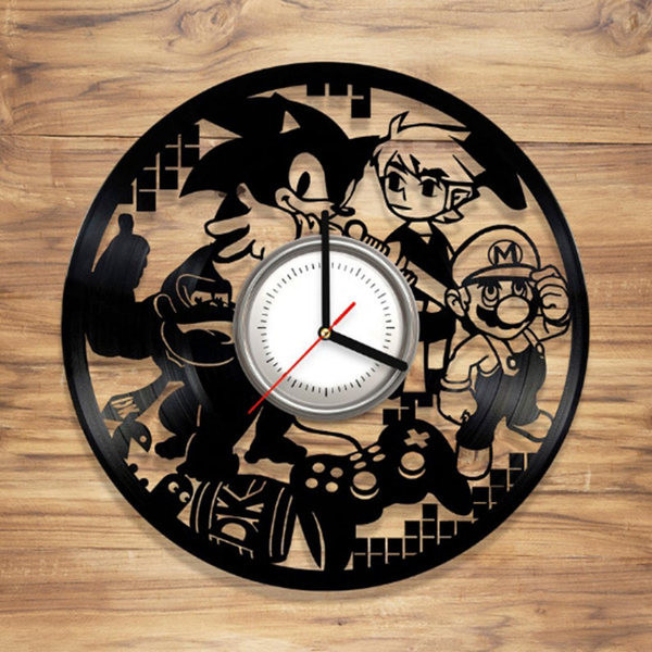 Ceas de perete rotund din vinil