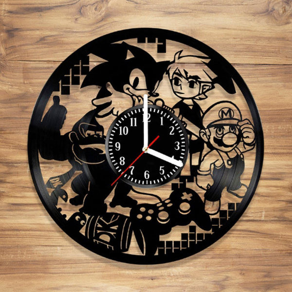 Ceas de perete rotund din vinil