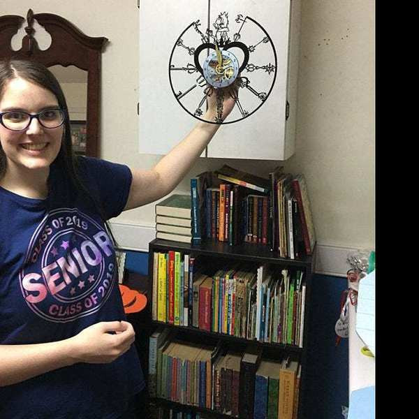 Ceas de perete din vinil de ultimă oră, în formă rotundă