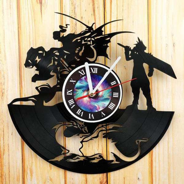 Ceas modern de perete rotund din vinil