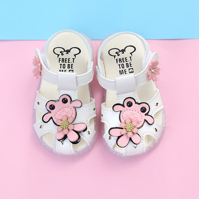 Sandale moderne pentru bebeluși din piele ecologică cu panglică și talpă moale