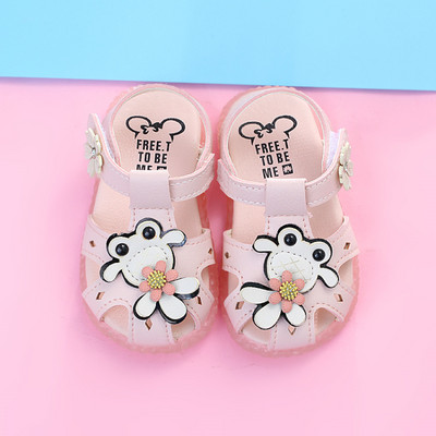 Sandale moderne pentru bebeluși din piele ecologică cu panglică și talpă moale