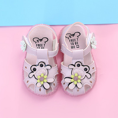 Sandale moderne pentru bebeluși din piele ecologică cu panglică și talpă moale