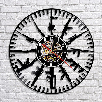 Часовник в кръгла форма от винил за стена