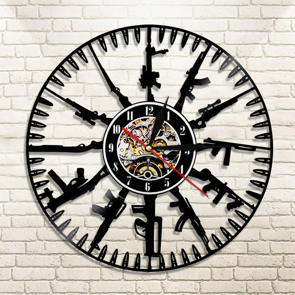 Ceas rotund de vinil pentru perete