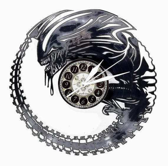 Ceas decorativ din vinil elegant