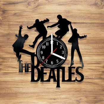 Декоративен стилен часовник с надпис The Beatles