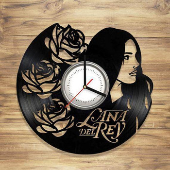 Модерен часовник за стена с надпис Lana Del Rey