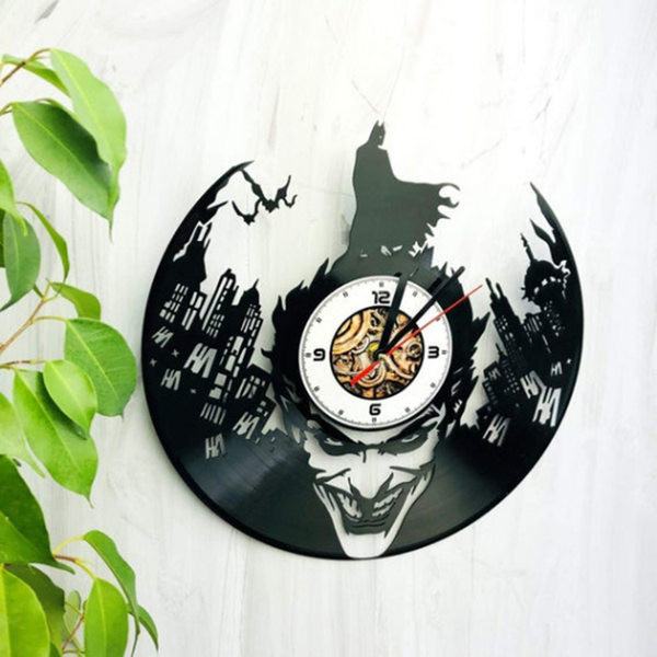 Ceas decorativ din vinil elegant