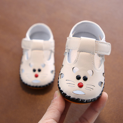 Öko bőrből készült babasandál 3D díszítéssel - unisex modell