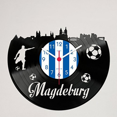 Часовник за стена с футболна топка и надпис Magdeburg