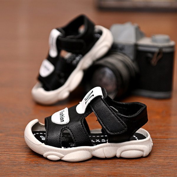 Sandale unisex pentru bebeluși cu inscripție și talpă moale