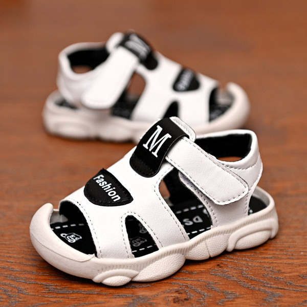 Sandale unisex pentru bebeluși cu inscripție și talpă moale