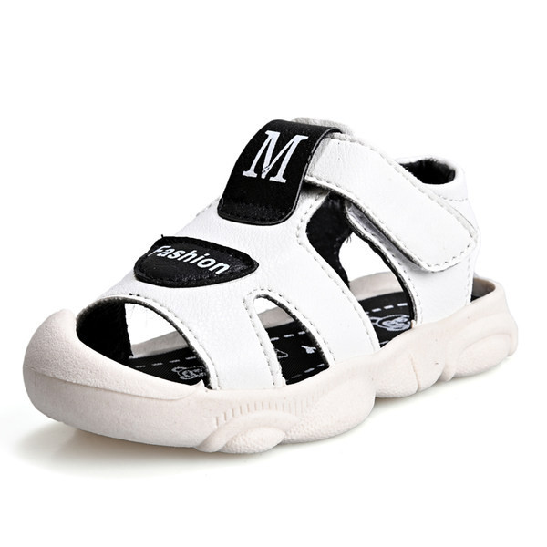 Sandale unisex pentru bebeluși cu inscripție și talpă moale