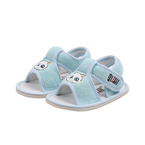 Sandale pentru bebeluși cu broderie și bandă