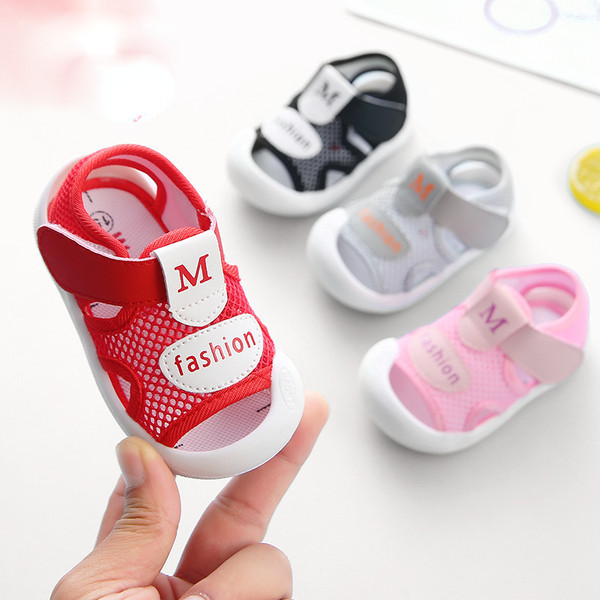 Sandale pentru bebelusi cu talpa moale si plasture pentru fete sau baieti