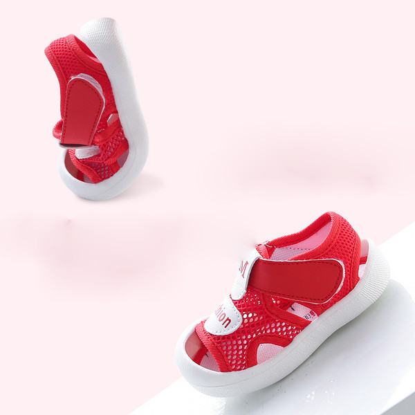 Sandale pentru bebelusi cu talpa moale si plasture pentru fete sau baieti