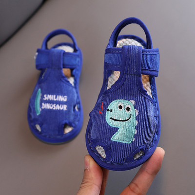 Új modell baba textil szandál szalaggal