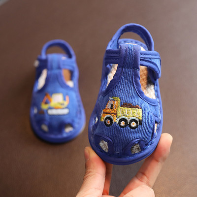 Új modell baba textil szandál szalaggal