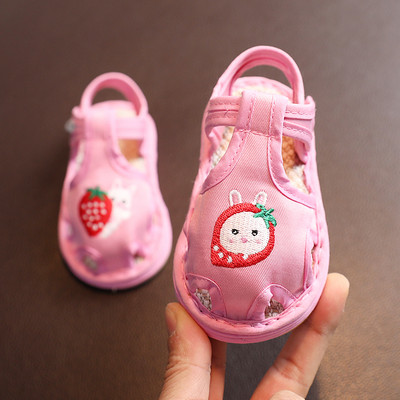 Új modell baba textil szandál szalaggal