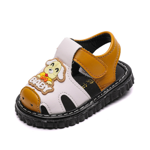 Sandale din piele pentru bebelusi cu element 3D