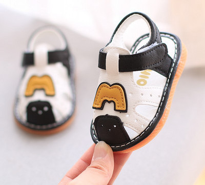 Sandale unisex din piele pentru bebelusi