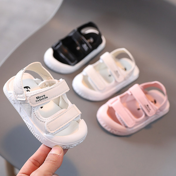 Sandale pentru bebelusi din piele ecologica cu talpa de cauciuc