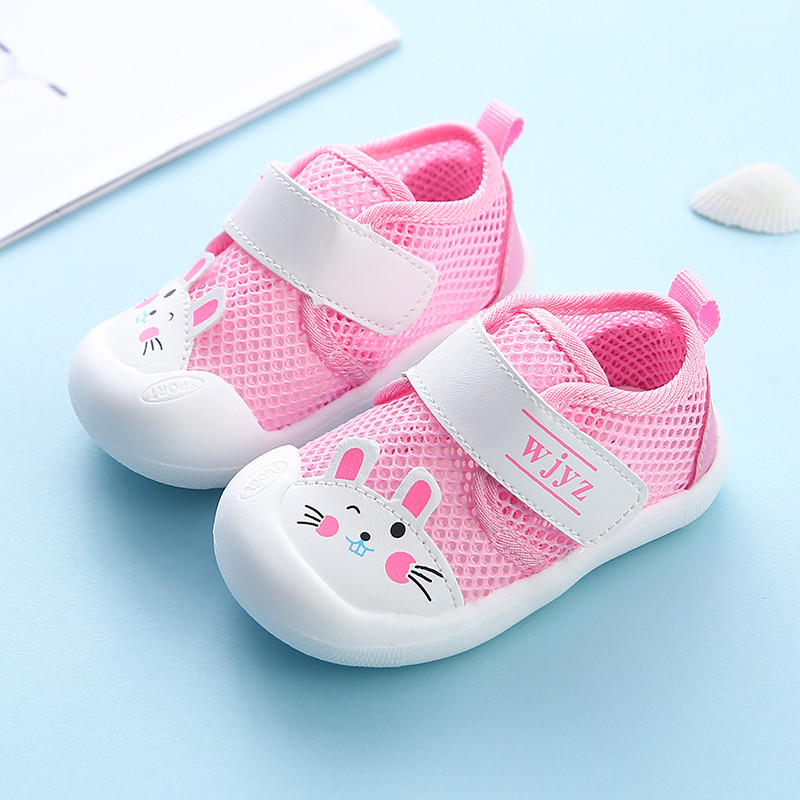 Pantofi pentru bebelusi pentru fete si baieti cu plasa si autocolante