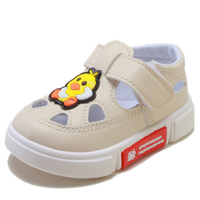 Műbőrből készült babasandál új modell, lapos talppal